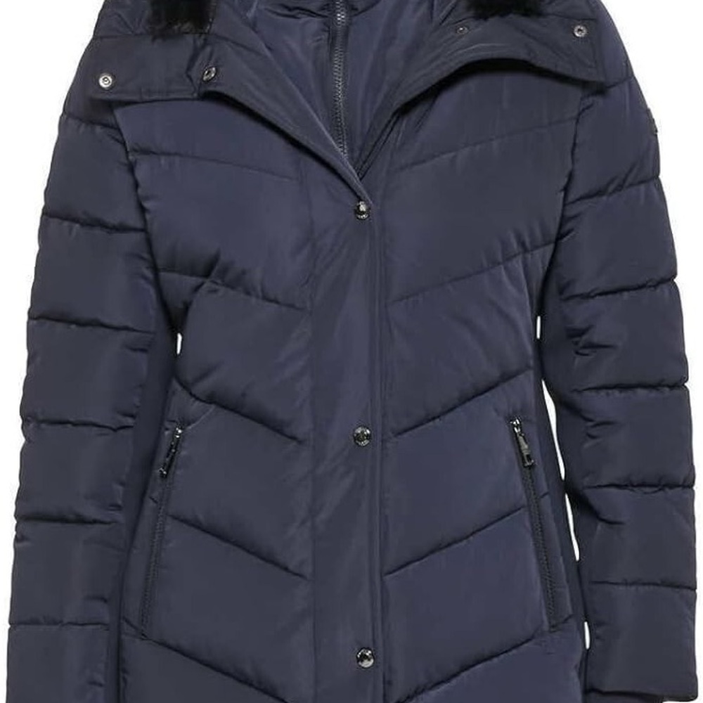 Andrew Marc Dark Blue Puffer Jacket